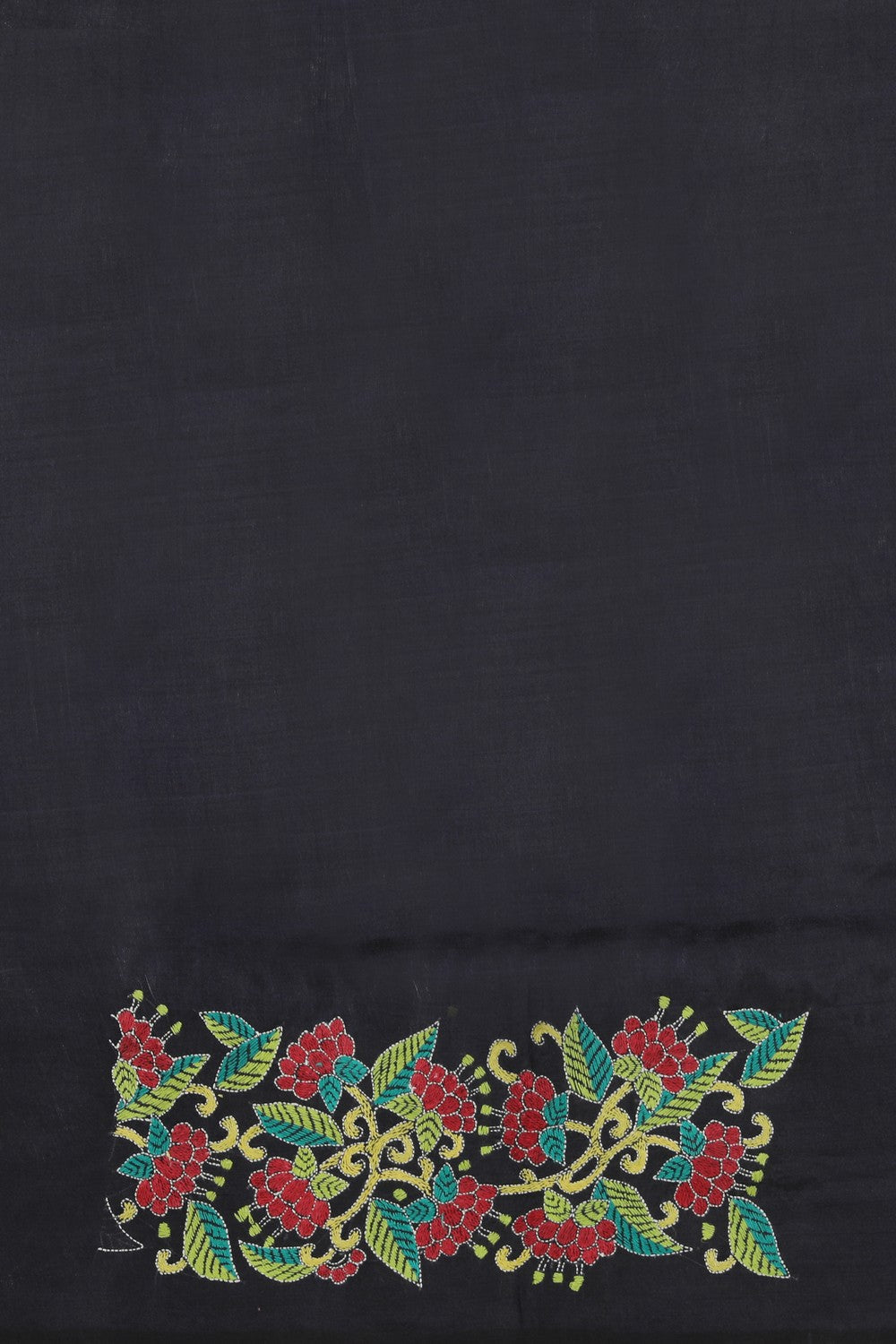 Kantha Stitch Black Saree