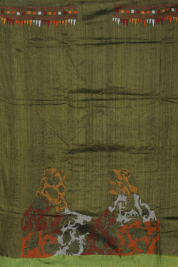 Collection of Tussar Silk Kantha Stitch Saree in a gallery layout