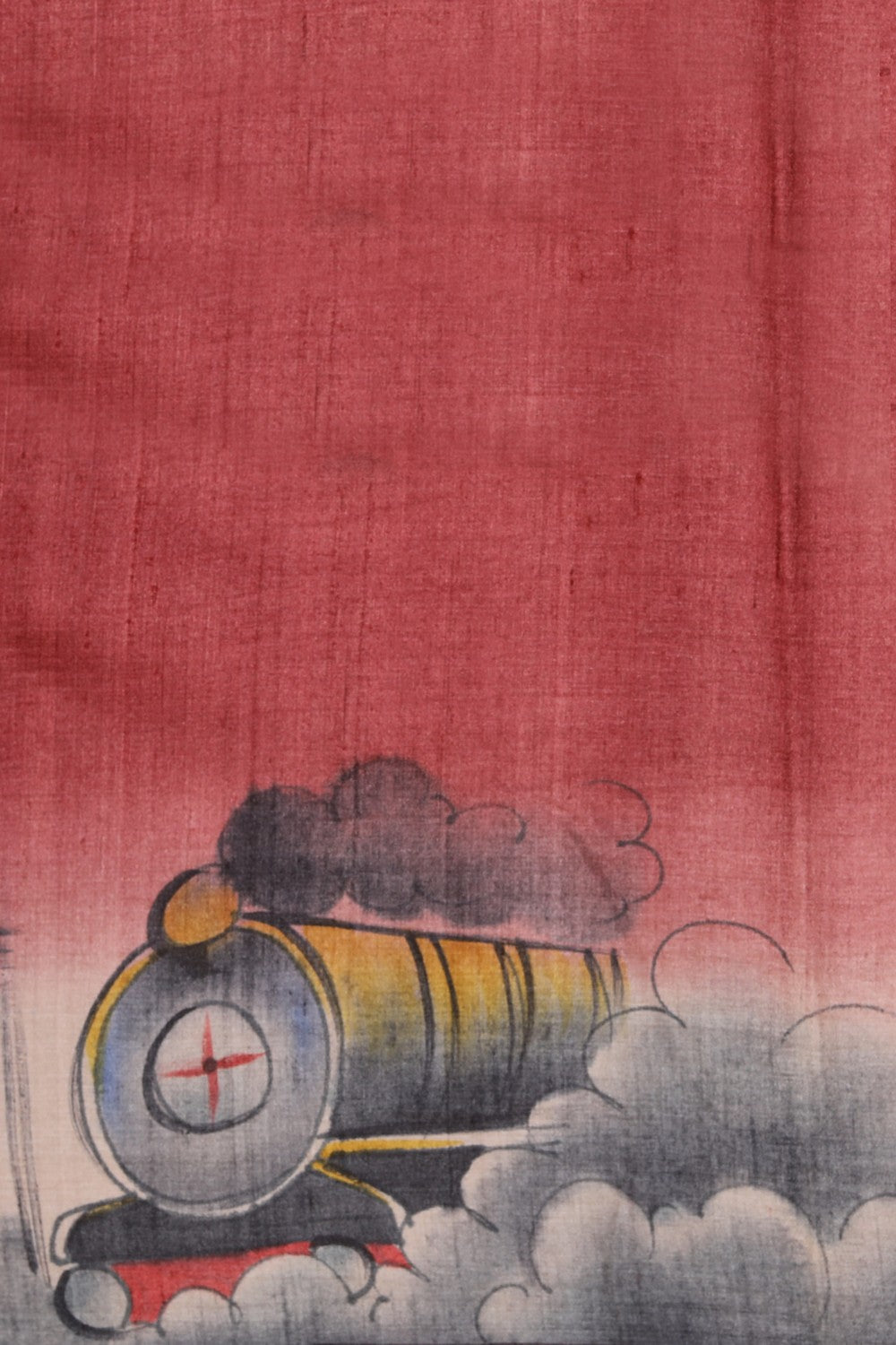 Image of Tussar Silk Hand-Painted Saree