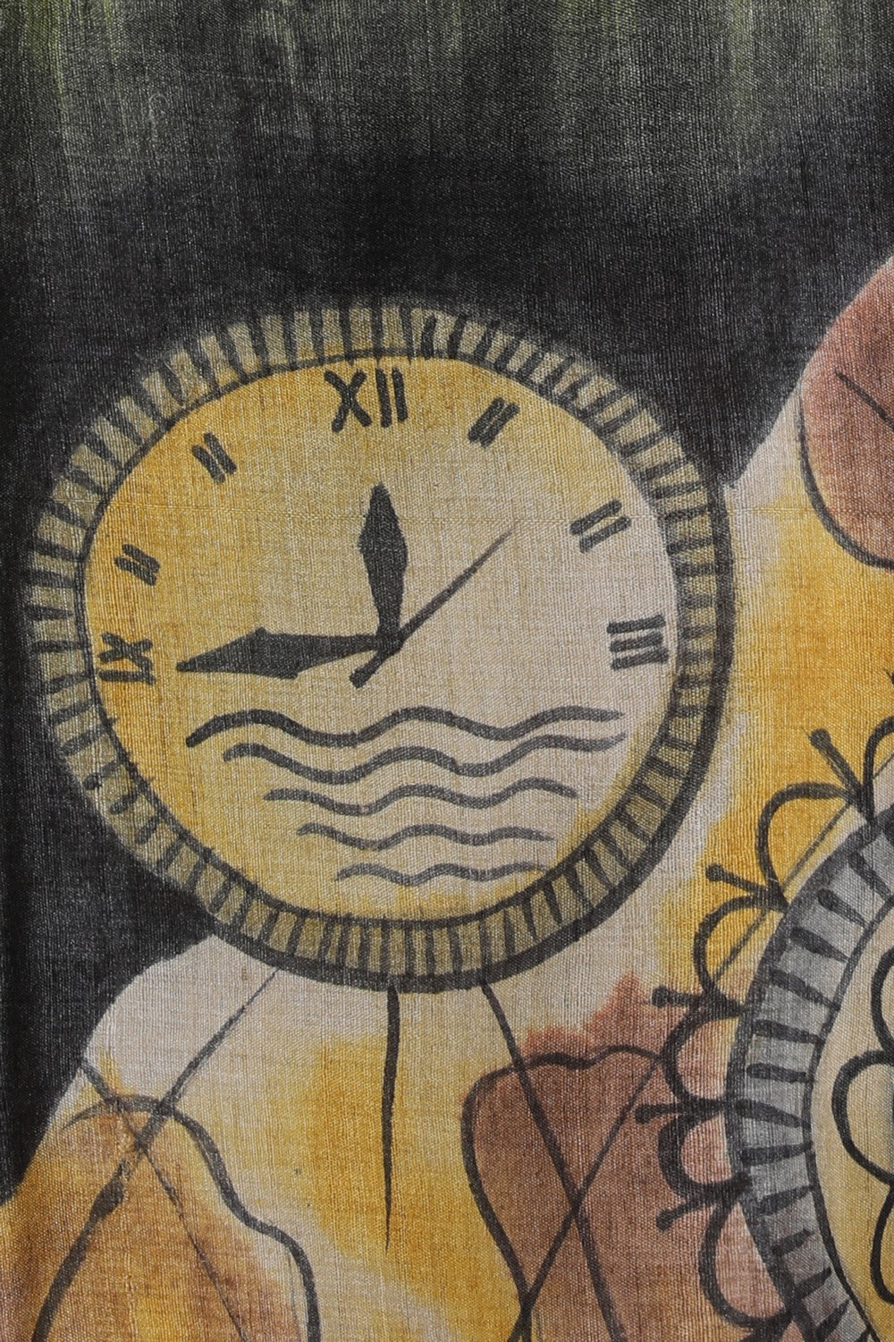 Image of Tussar Silk Hand-Painted Saree