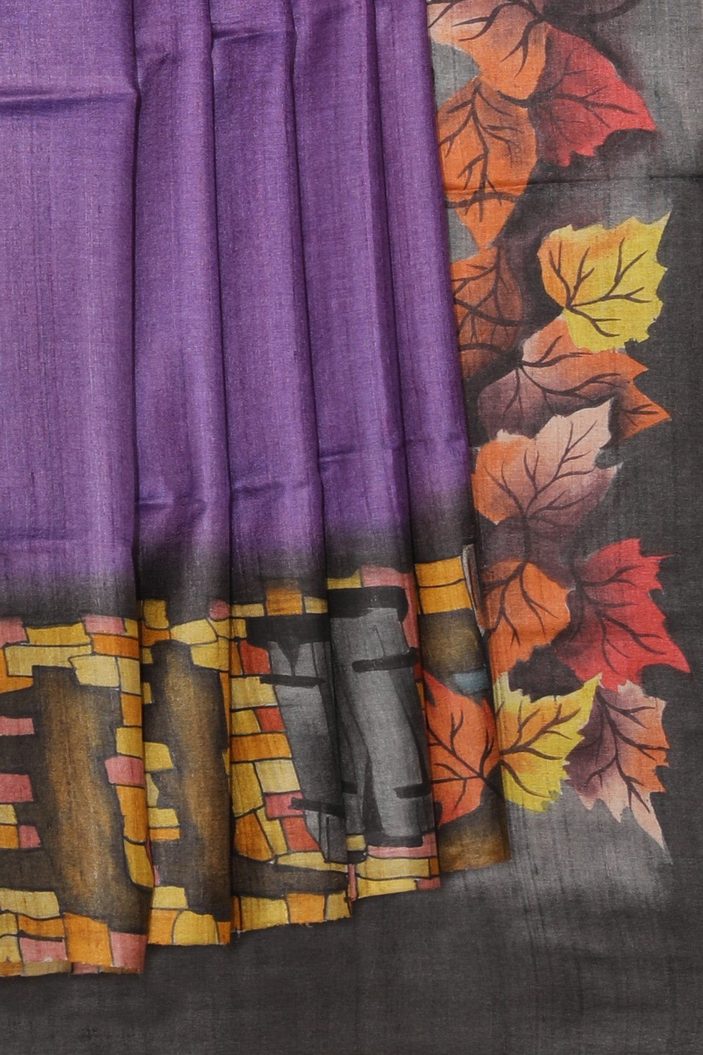 Collection of Tussar Silk Hand-Painted Saree in a gallery layout