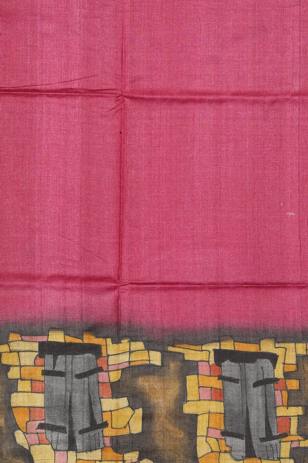 Image of Tussar Silk Hand-Painted Saree
