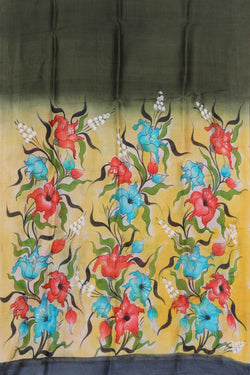 Image of Hand-Painted Tussar Silk Dupatta