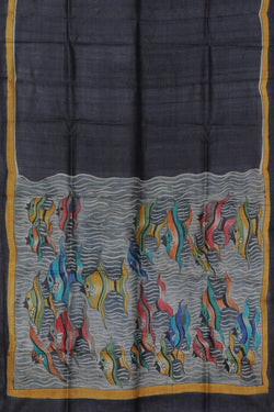 Image of Hand-Painted Tussar Silk Dupatta