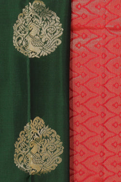 Collection of South Silk Green Saree in a gallery layout