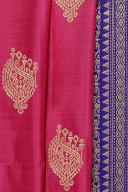 Collection of South Silk Pink Saree in a gallery layout