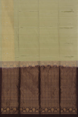 Collection of South Silk Sage Green Saree in a gallery layout