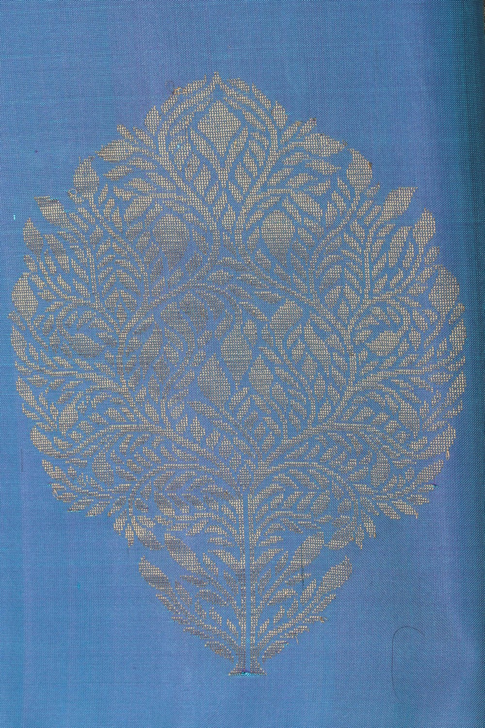 Image of Smoky Blue South Silk Saree