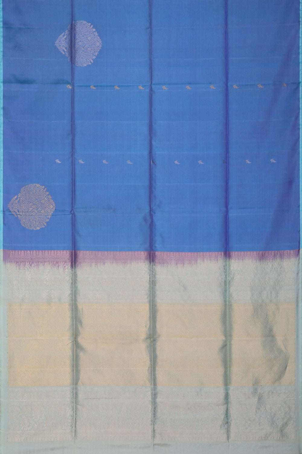 Image of Smoky Blue South Silk Saree