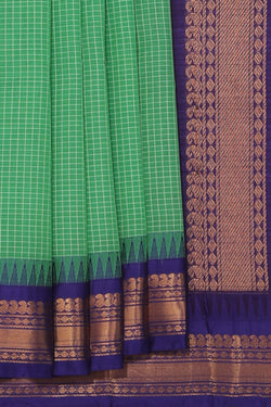 Collection of Gadwal Cotton Green Saree in a gallery layout