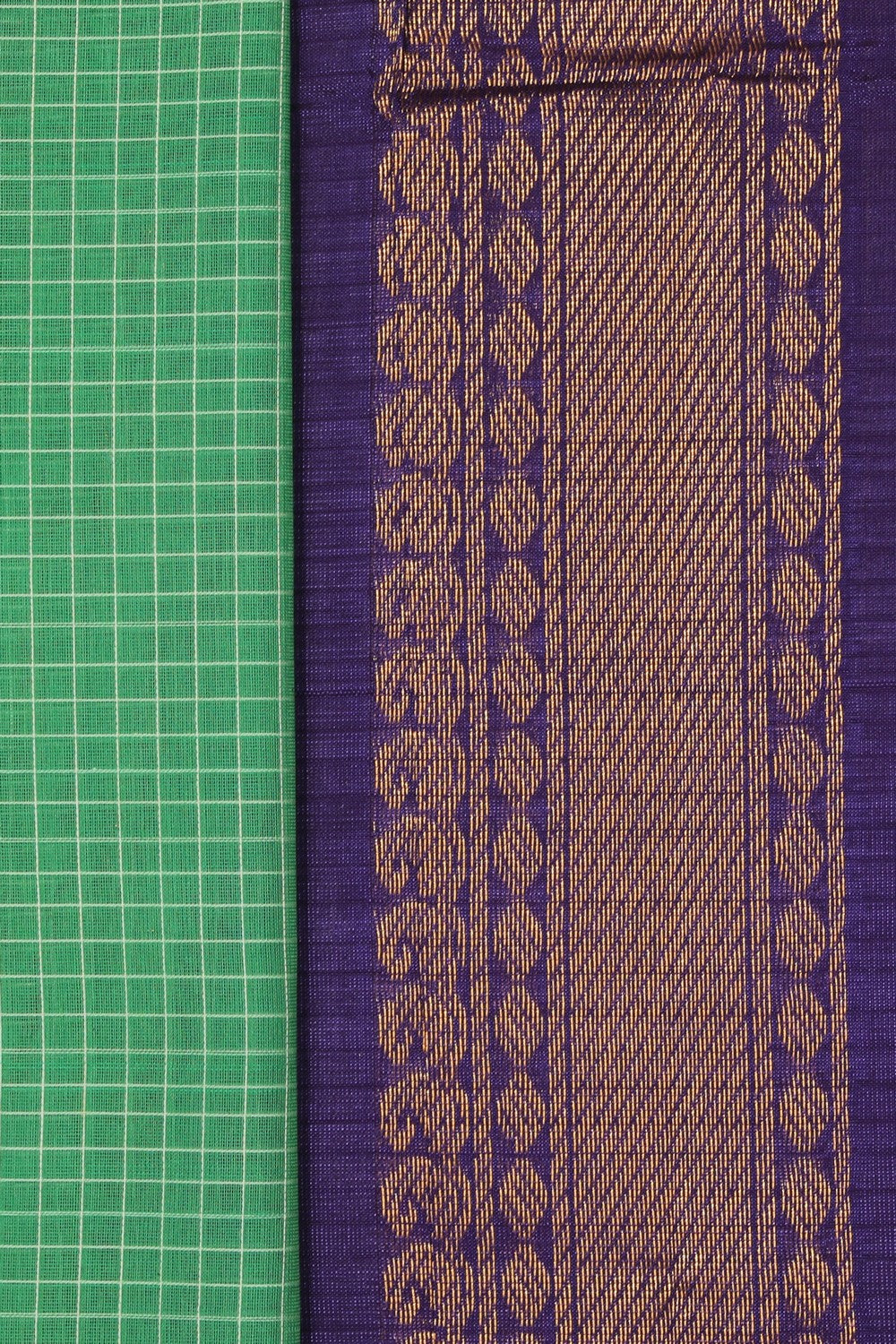 Collection of Gadwal Cotton Green Saree in a gallery layout