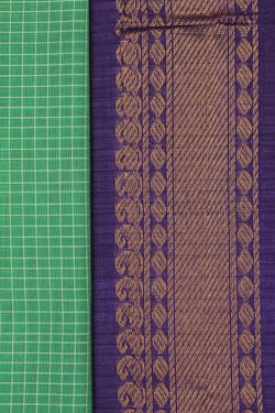 Collection of Gadwal Cotton Green Saree in a gallery layout