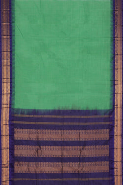 Collection of Gadwal Cotton Green Saree in a gallery layout