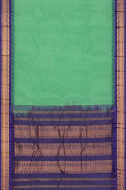 Collection of Gadwal Cotton Green Saree in a gallery layout