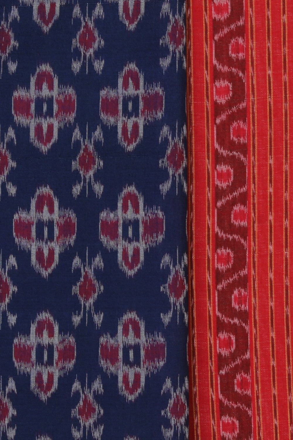 Collection of Sambalpuri Cotton Navy Blue Saree in a gallery layout