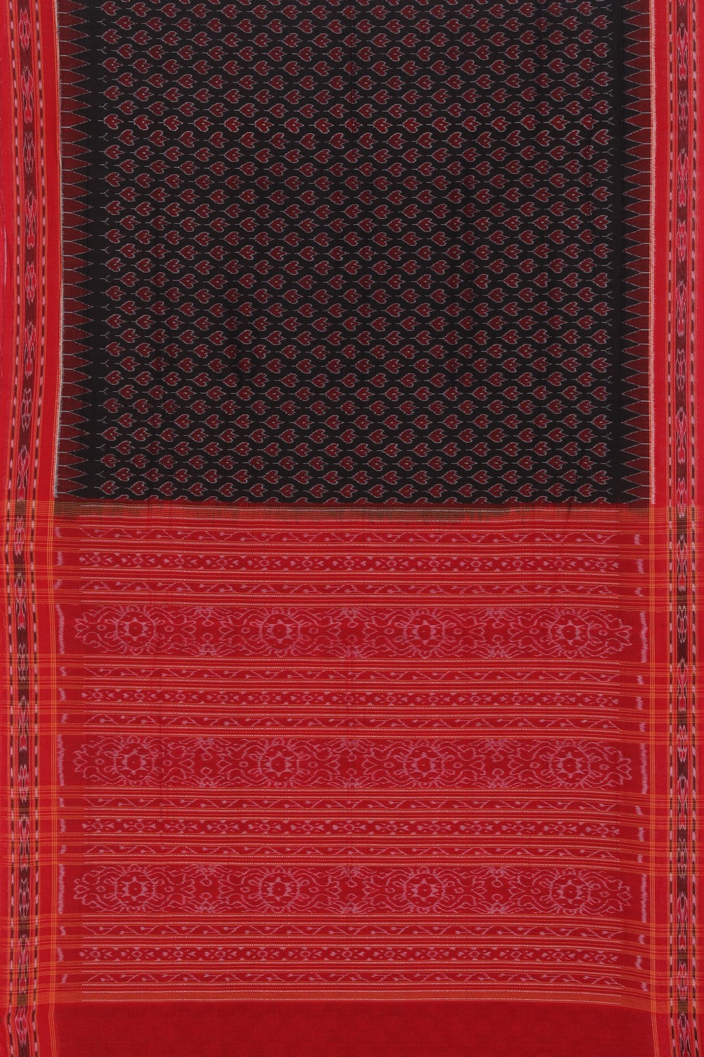 Image of Sambalpuri Cotton Black Saree