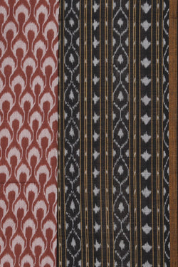 Image of Sambalpuri Cotton Brown Saree