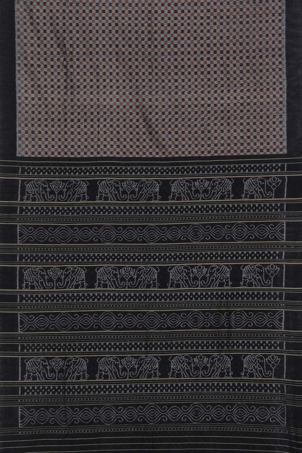 Collection of Sambalpuri Cotton Grey Saree in a gallery layout