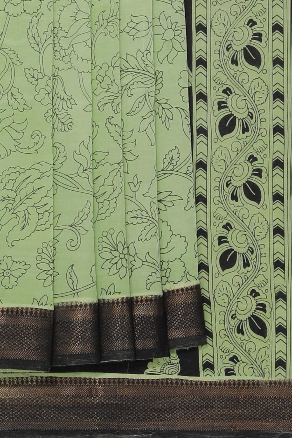 Kalamkari Style Printed Saree