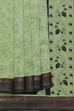 Image of Kalamkari Style Printed Saree