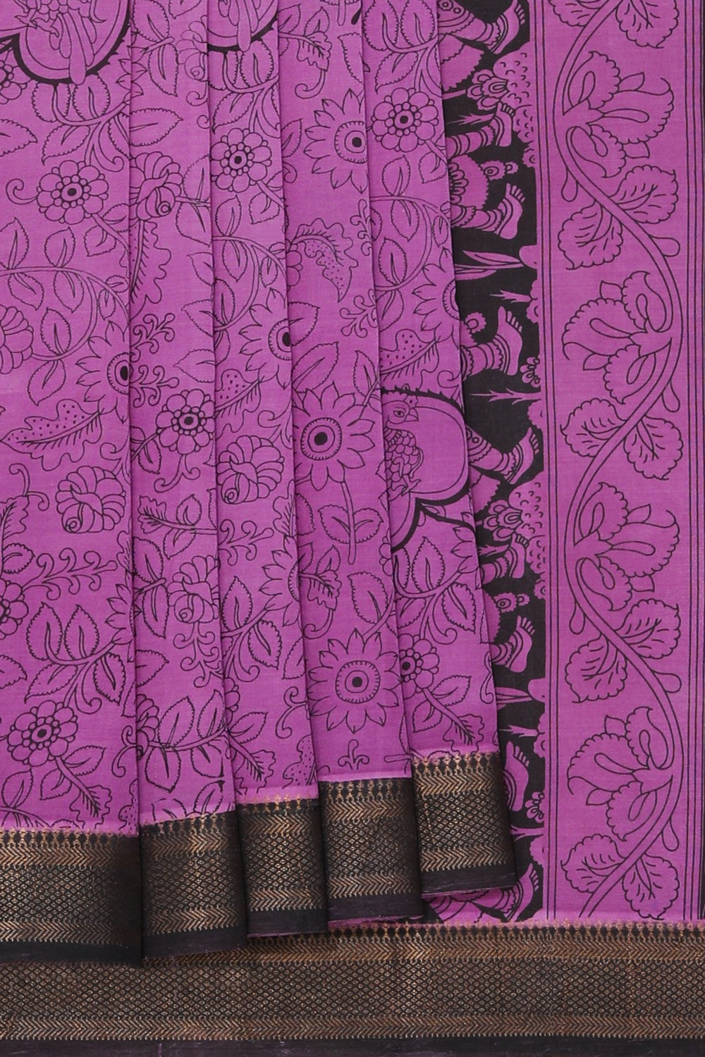 Kalamkari Style Printed Saree