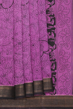 Image of Kalamkari Style Printed Saree