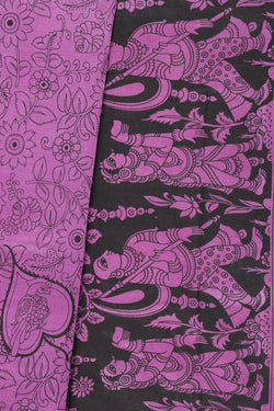 Image of Kalamkari Style Printed Saree