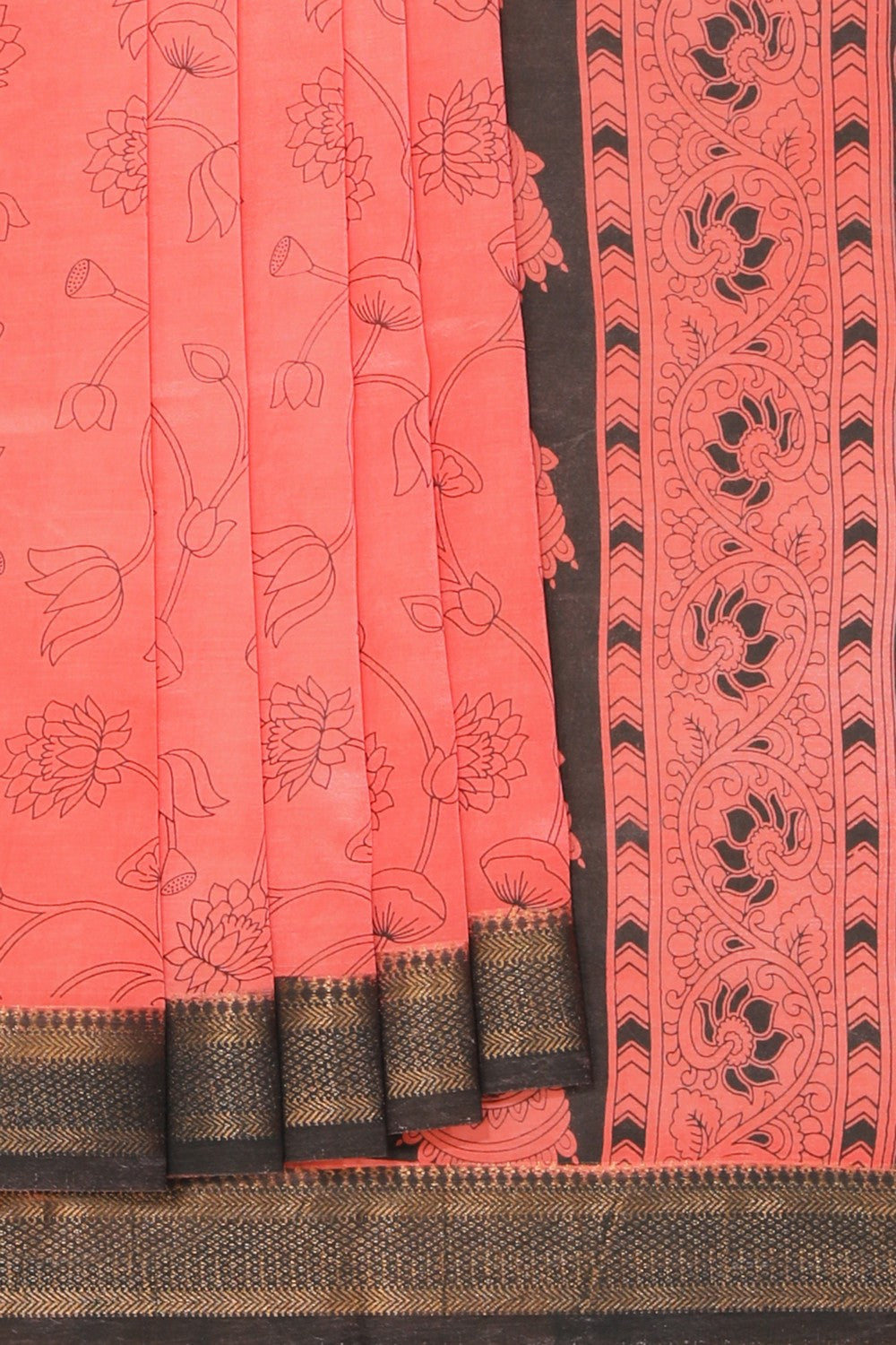 Kalamkari Style Printed Saree