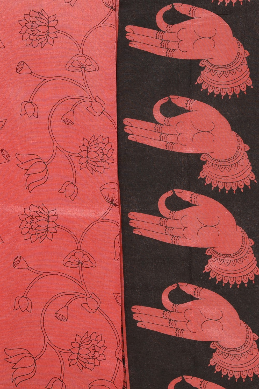 Kalamkari Style Printed Saree