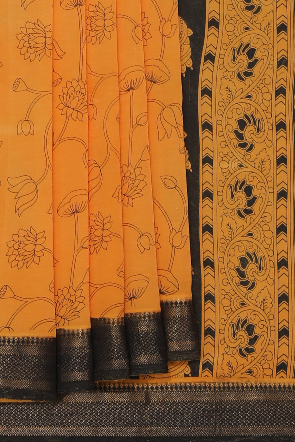 Kalamkari Style Printed Saree