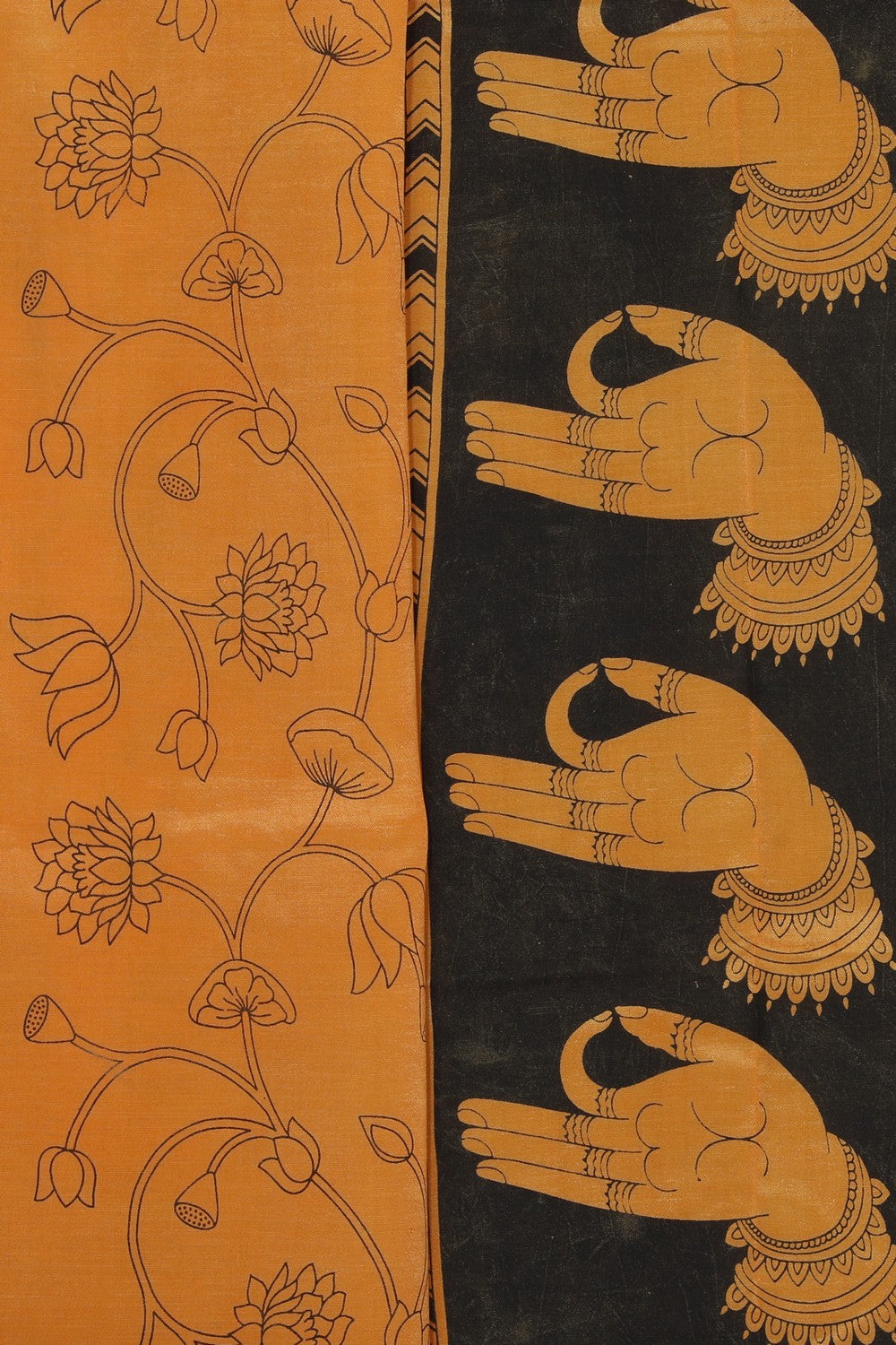 Kalamkari Style Printed Saree