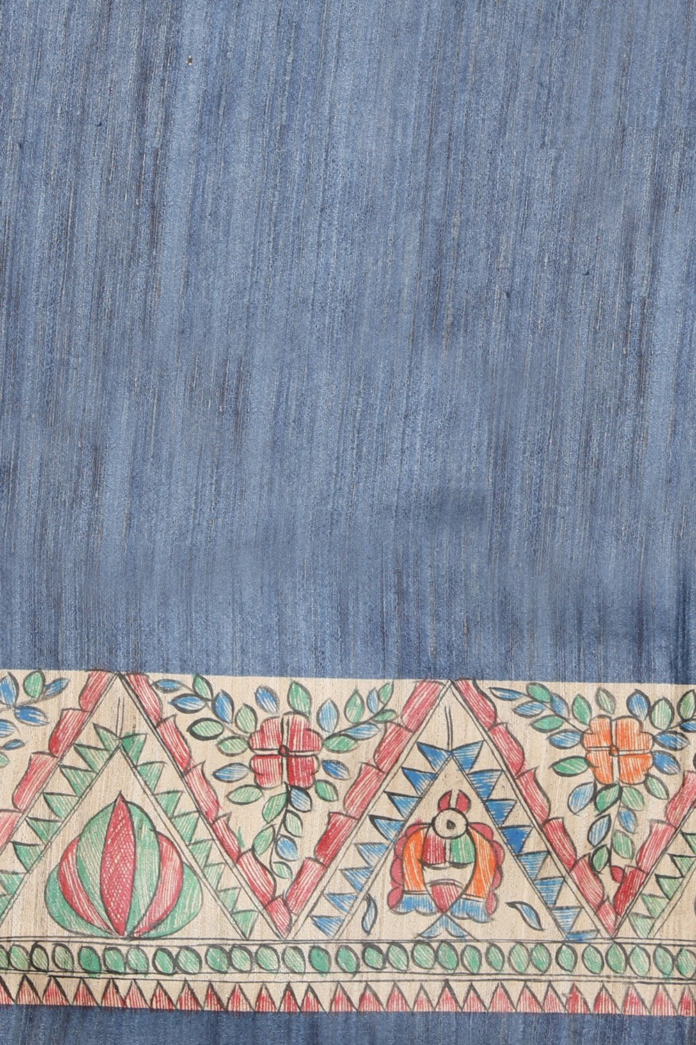 Collection of Madhubani Hand-Painted Saree in a gallery layout