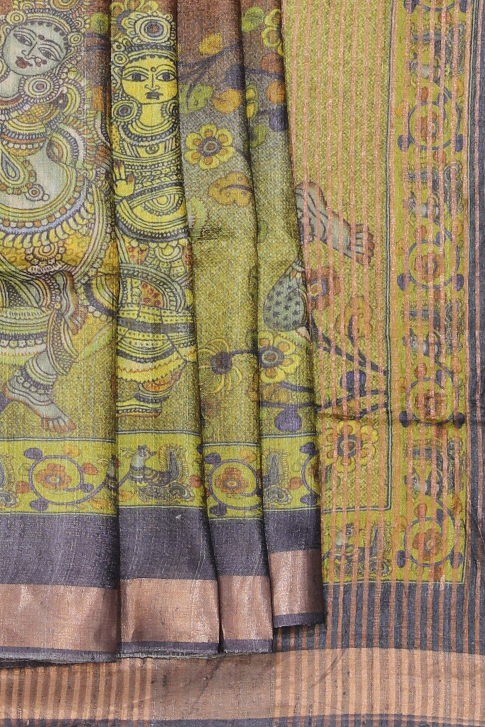 Collection of Bhagalpur Tussar Silk Saree in a gallery layout