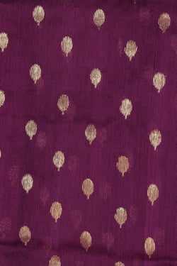 Image of Chanderi Cotton Silk Violet Saree