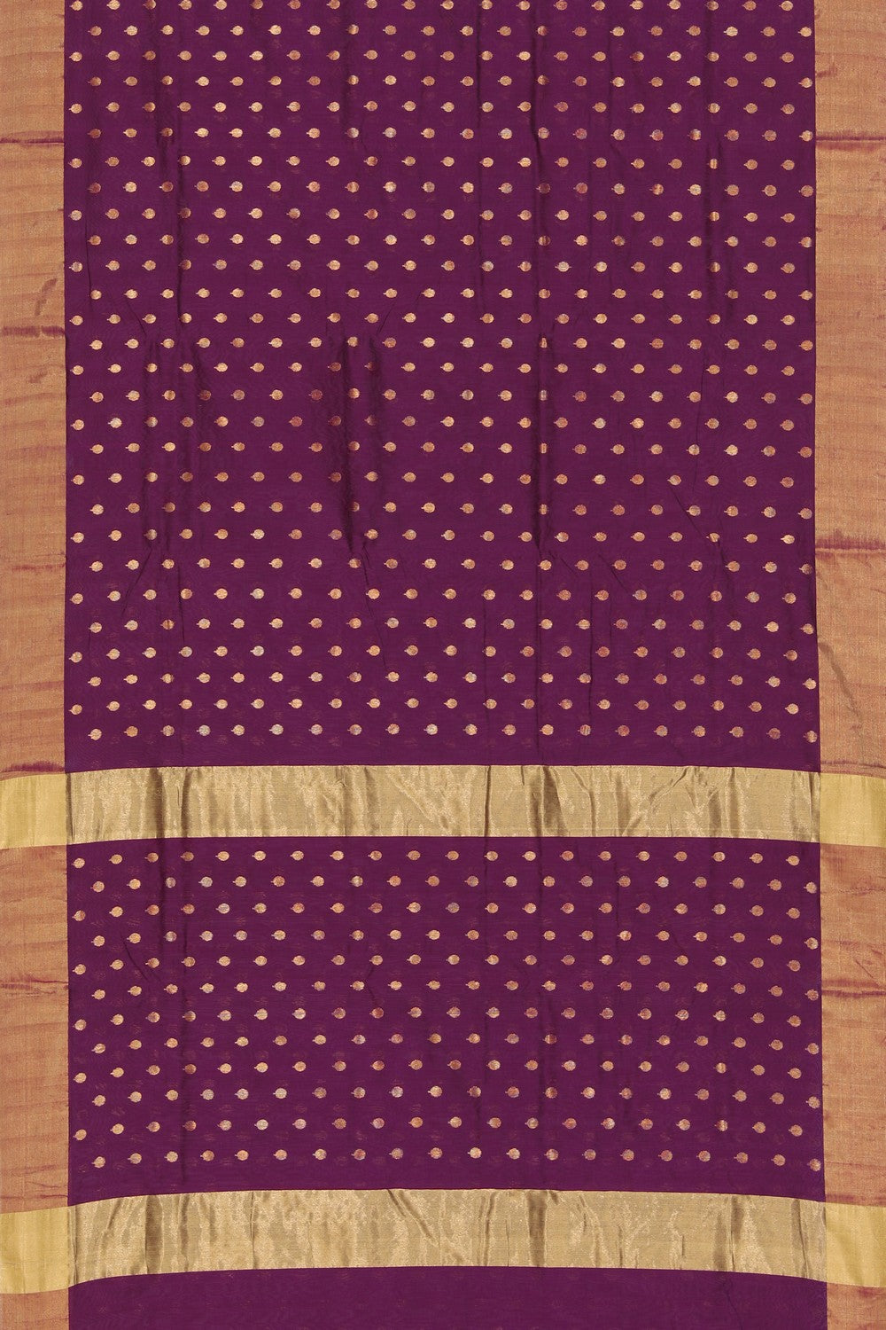 Chanderi Cotton Silk Violet Saree