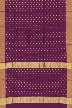 Image of Chanderi Cotton Silk Violet Saree