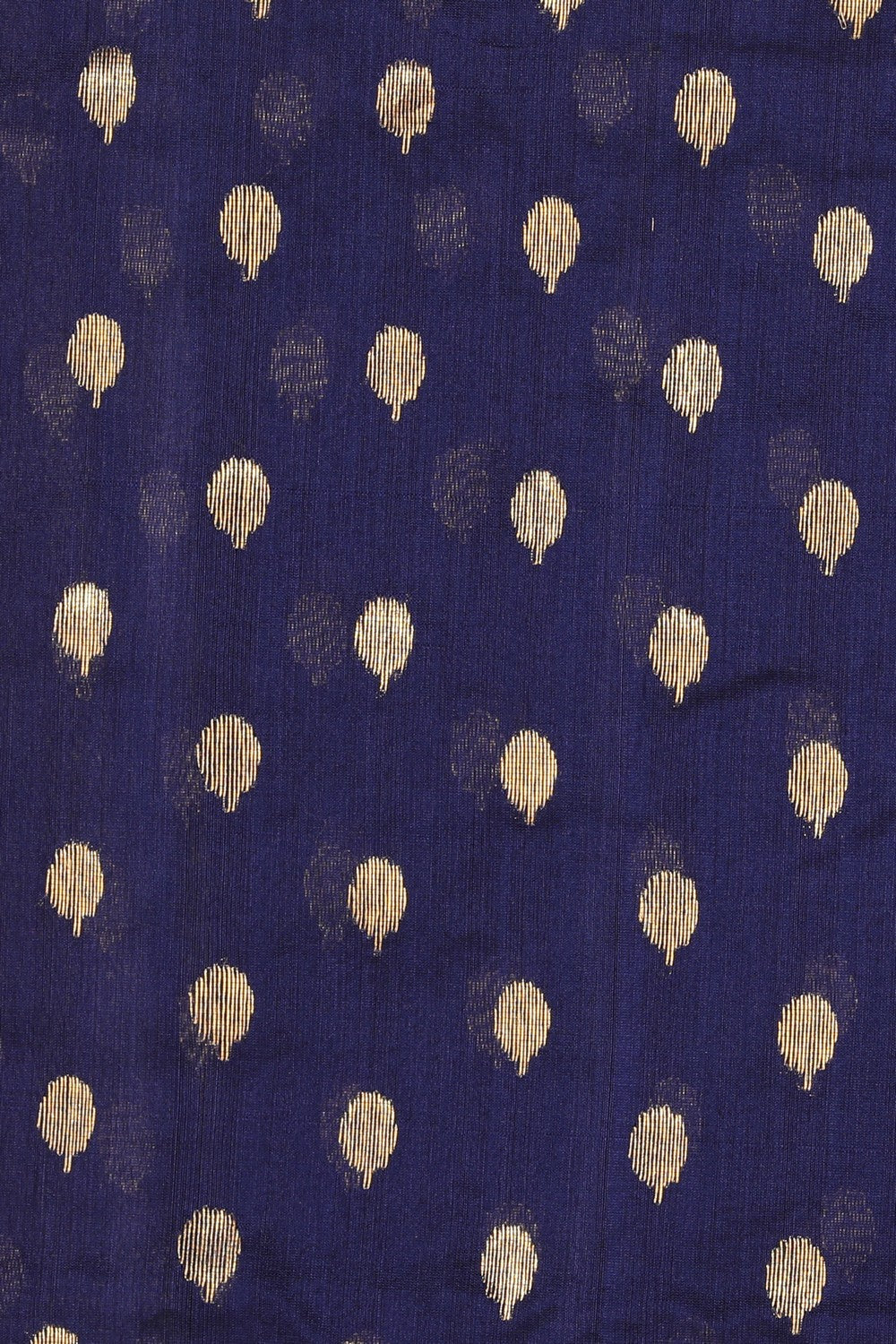 Chanderi Cotton Silk Navy Blue Saree