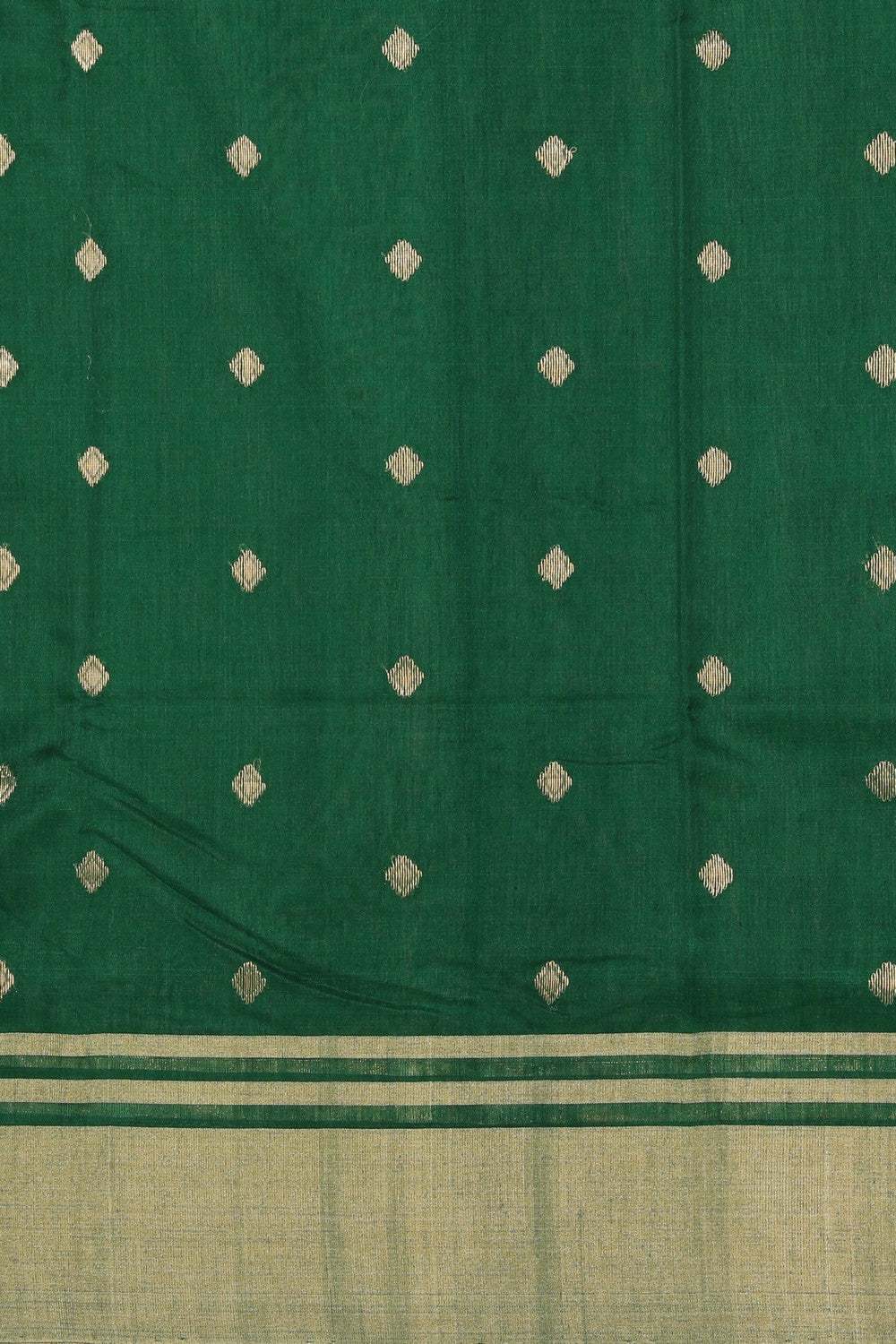 Chanderi Cotton Silk Green Saree