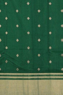 Image of Chanderi Cotton Silk Green Saree