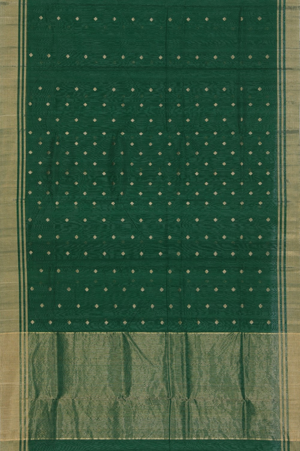 Chanderi Cotton Silk Green Saree