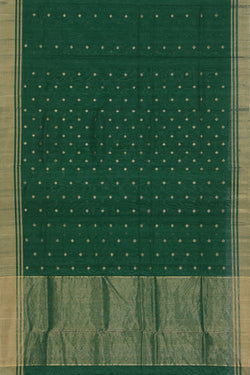 Image of Chanderi Cotton Silk Green Saree