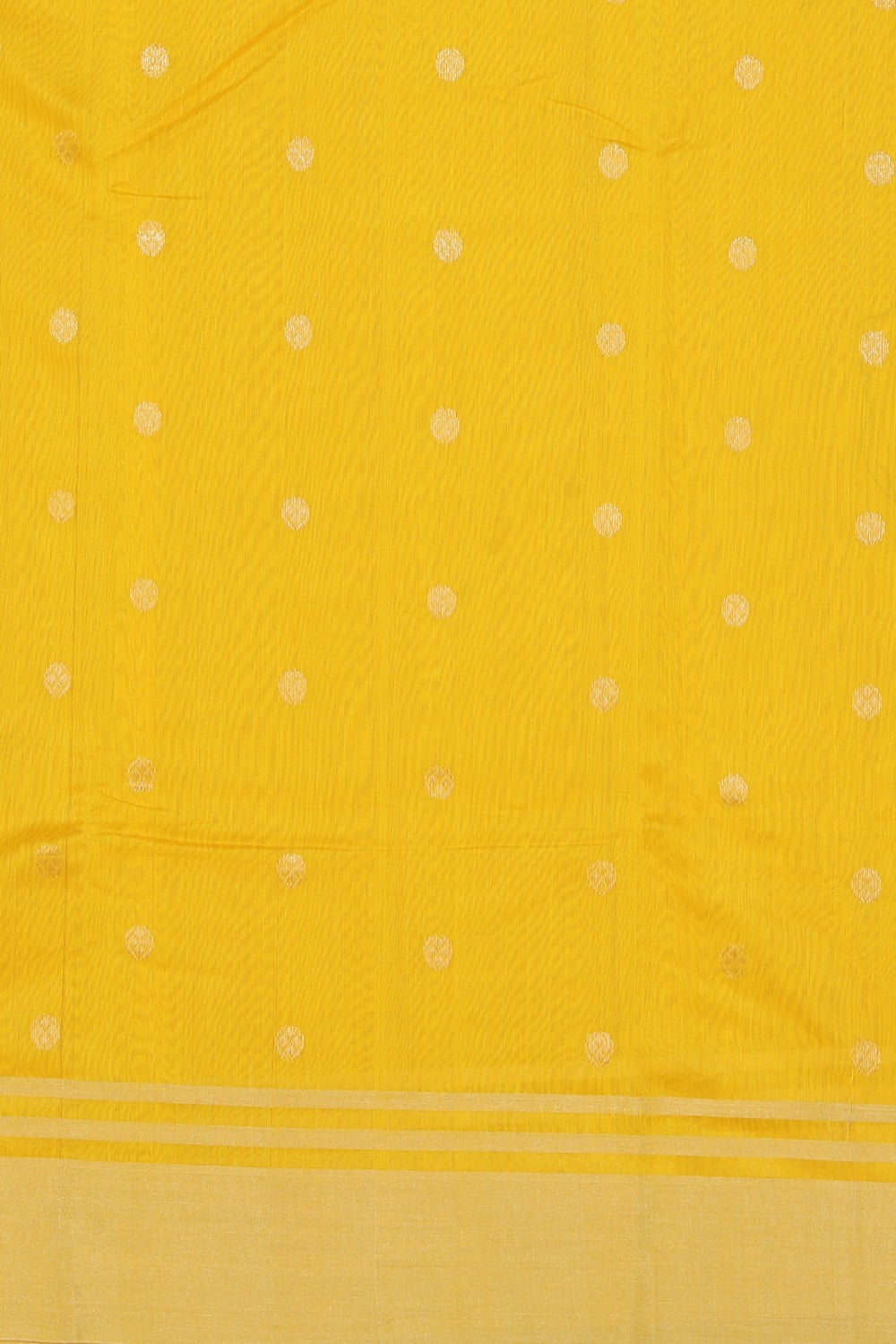 Chanderi Cotton Silk Yellow Saree