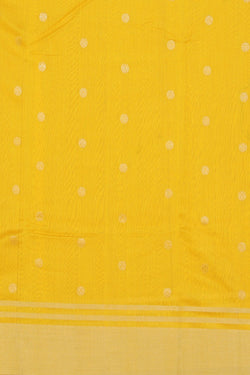 Image of Chanderi Cotton Silk Yellow Saree