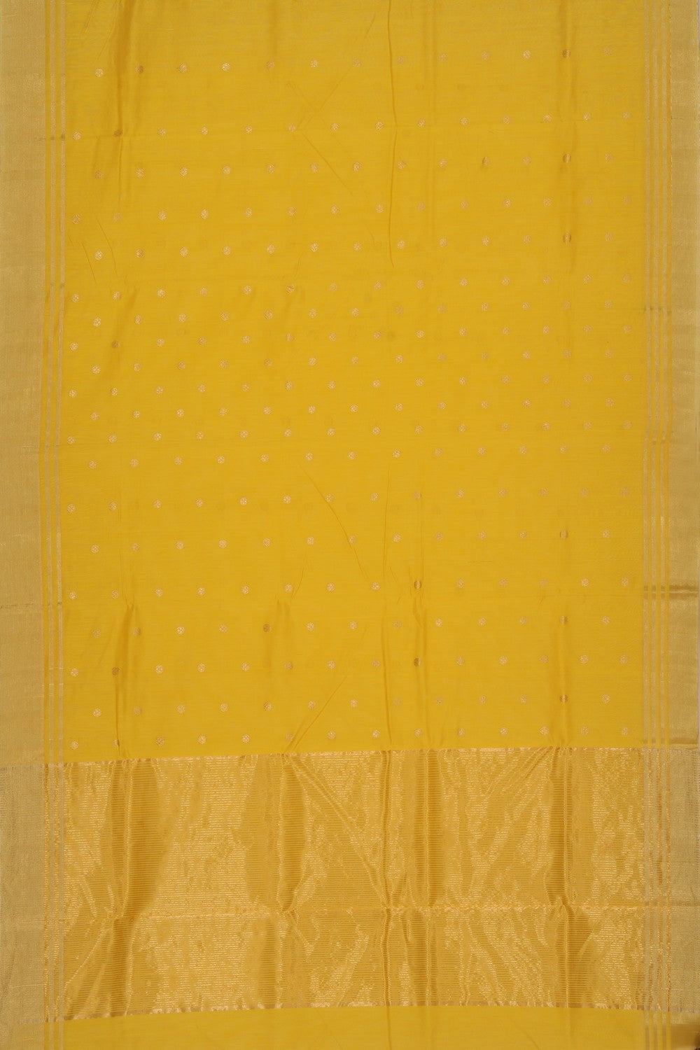 Chanderi Cotton Silk Yellow Saree