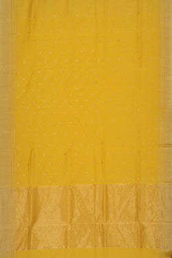 Image of Chanderi Cotton Silk Yellow Saree