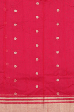 Image of Chanderi Cotton Silk Pink Saree