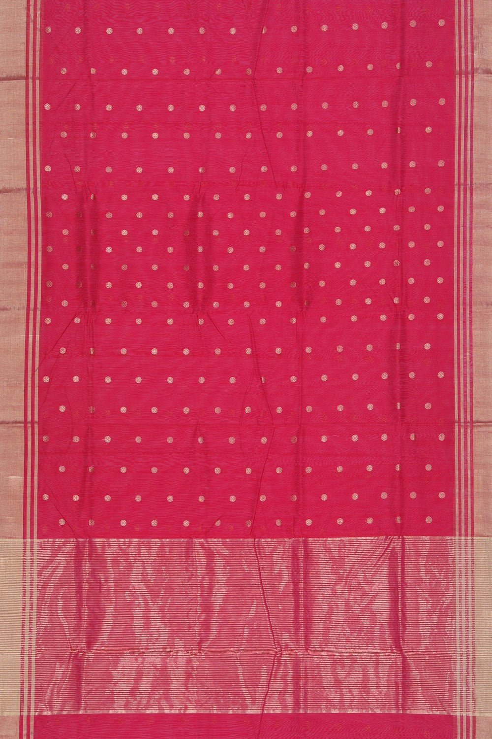 Chanderi Cotton Silk Pink Saree