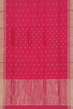 Image of Chanderi Cotton Silk Pink Saree