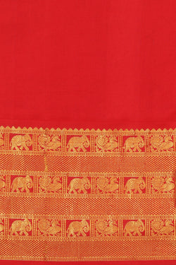 Image of Kalamkari Hand-Painted Silk Blue Saree