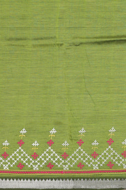 Image of Kasuti Embroidery Mangalgiri Silk Saree